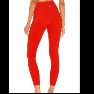 NWOT red ribbed Strut This leggings small